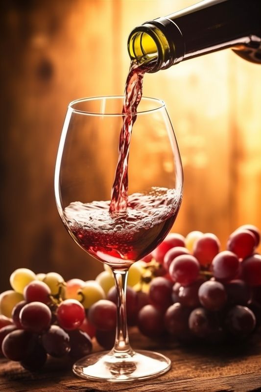 wine food drink grapevine grape background alcohol beverage winery bottle glass. Generative AI.