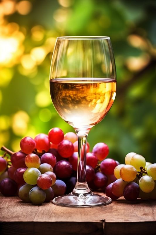 grape drink wine beverage bottle alcohol grapevine glass food background winery. Generative AI.