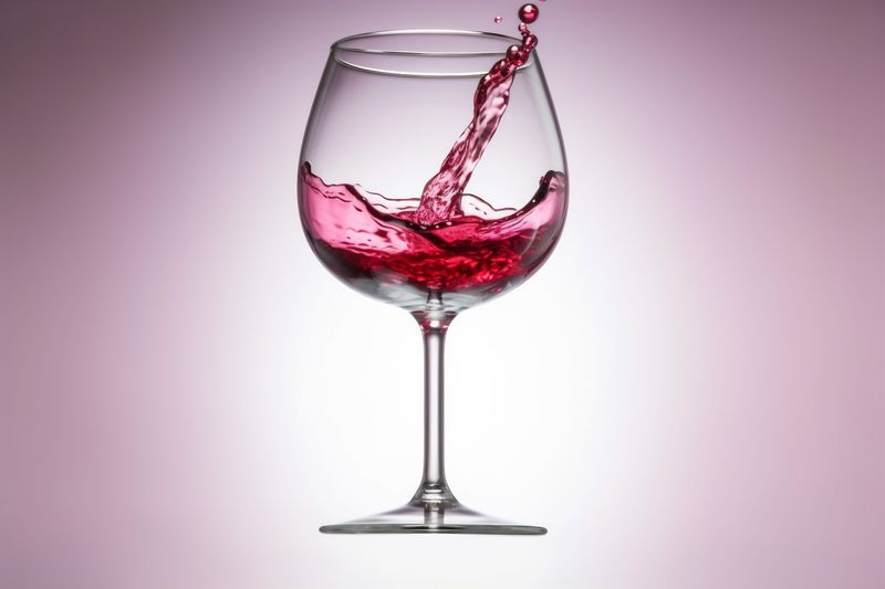 wine alcohol liquid closeup bar party background red glass drink gradient. Generative AI.