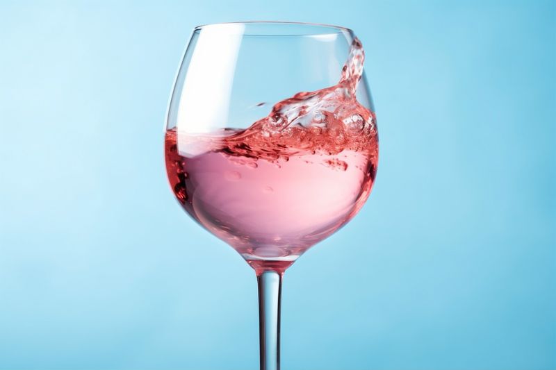 alcohol gradient drink glass closeup background wine red liquid beverage party. Generative AI.