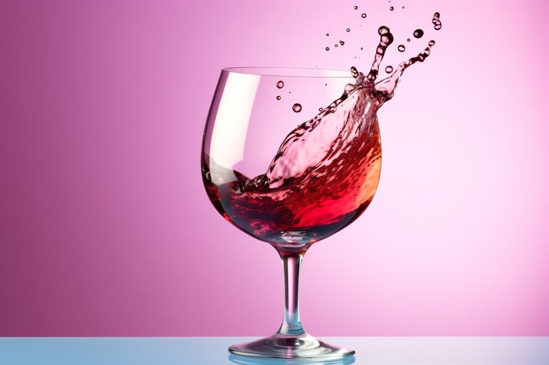 liquid background white wine alcohol closeup party glass gradient drink red. Generative AI.