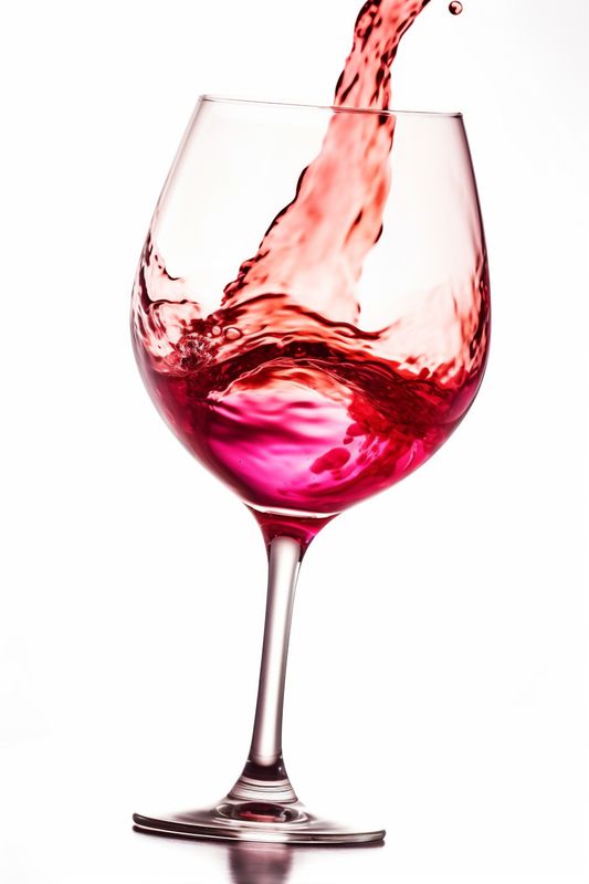 background glass wine drink liquid closeup sauvignon alcohol red gradient party. Generative AI.