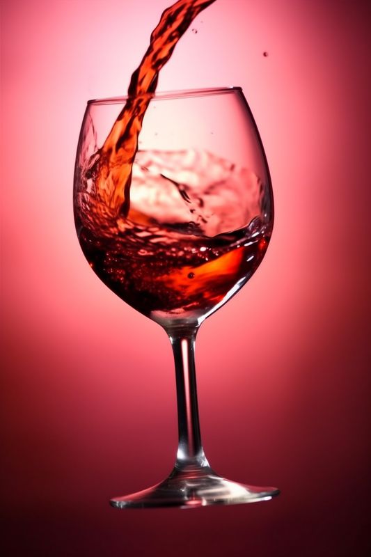 party gradient event alcohol closeup wine background red liquid drink glass. Generative AI.