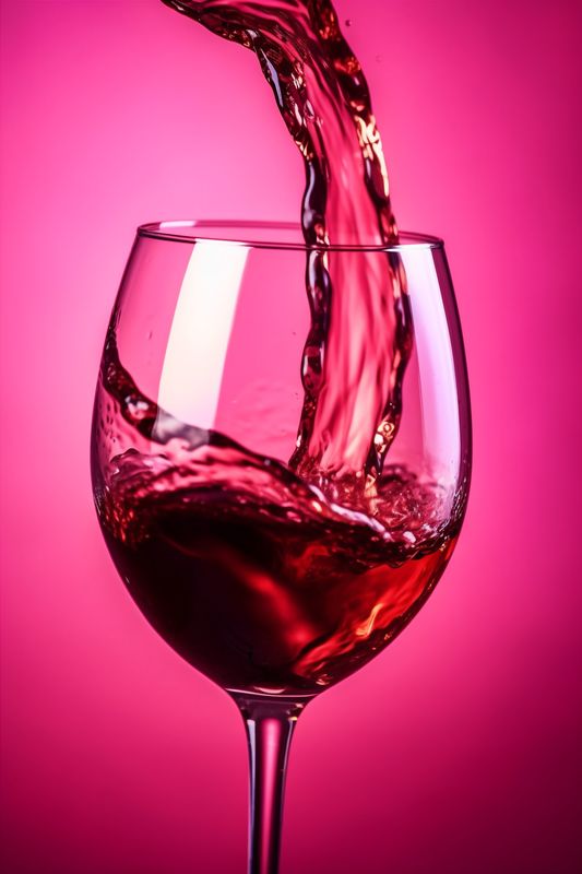closeup white glass party red gradient drink wine liquid background alcohol. Generative AI.