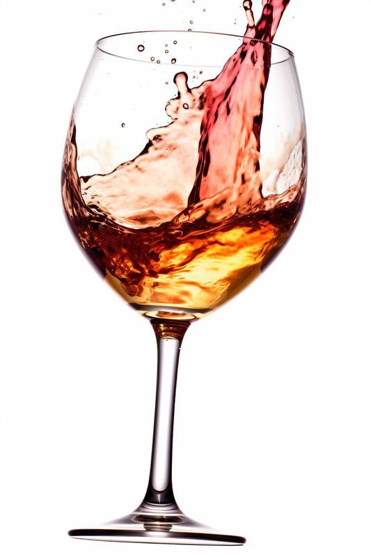 liquid wine party glass closeup background red drink alcohol gradient light. Generative AI.