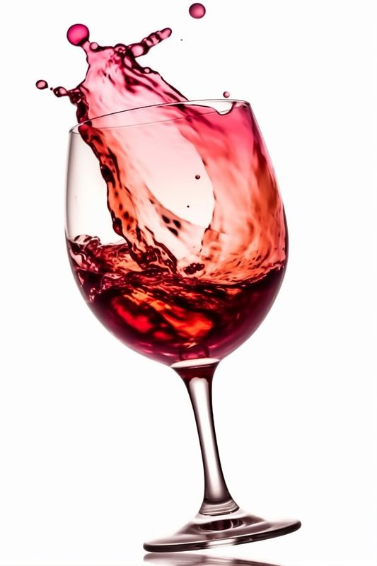 liquid red closeup wine party drink background glass alcohol crystal gradient. Generative AI.