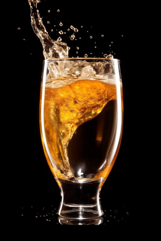 bubble beer cold foam background glass splash white alcohol gradient drink. Generative AI.