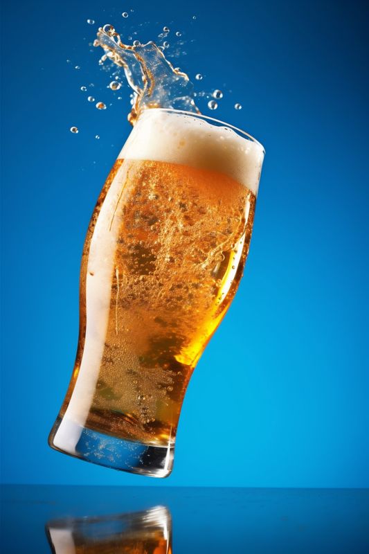splash background foam alcohol gradient motion glass bubble beer drink cold. Generative AI.