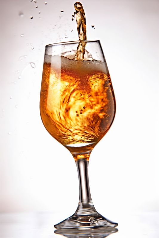 background drink splash bubble glass alcohol gradient beer foam filled cold. Generative AI.