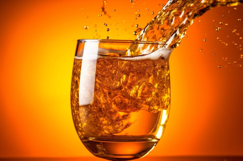 gradient drink alcohol splash cold glass foam white beer background bubble. Generative AI.