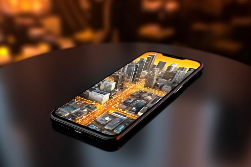 phone direction location gps mobile map position point navigation travel. Generative AI.