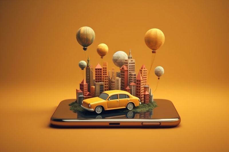 location position mobile point gps direction travel map phone navigation. Generative AI.