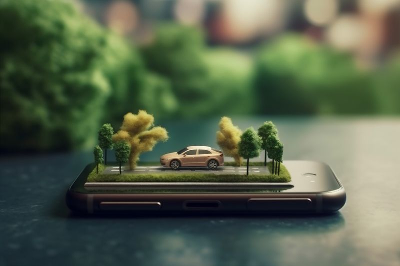 direction position gps location point map travel mobile phone navigation. Generative AI.