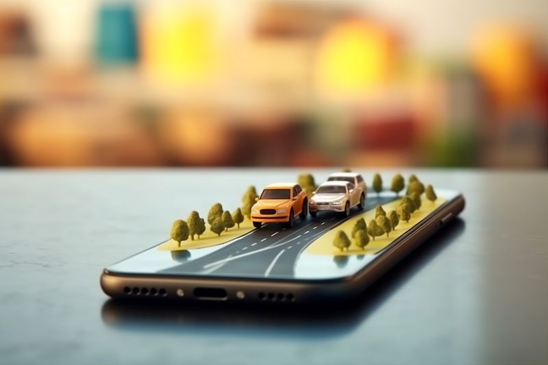 map travel navigation location mobile position gps direction point phone. Generative AI.