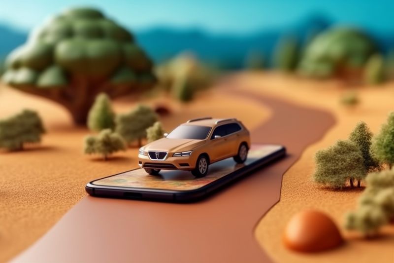 map travel navigation phone gps direction location point mobile position. Generative AI.