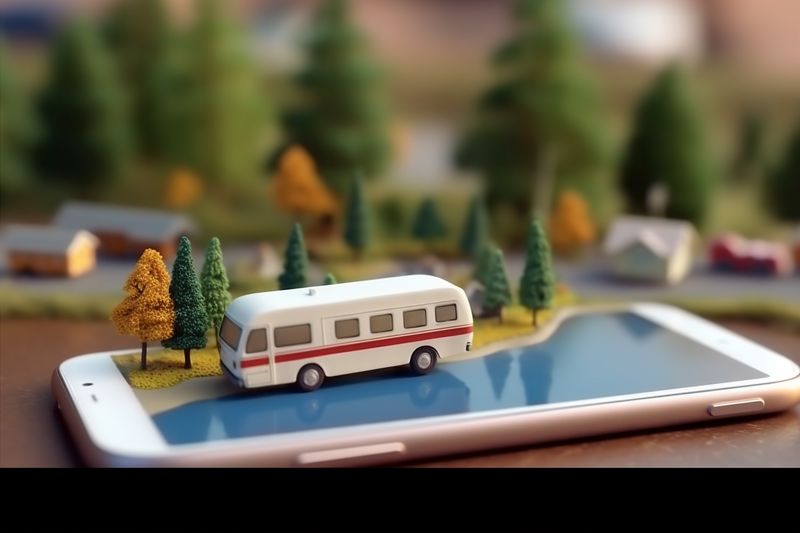 map location mobile navigation point travel gps phone position direction. Generative AI.