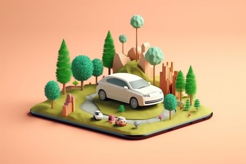 travel location position mobile direction gps phone map point navigation. Generative AI.