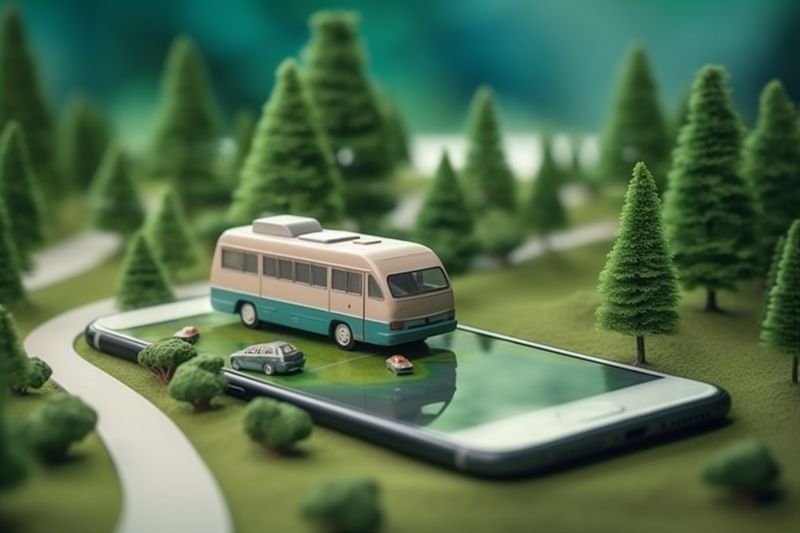 phone navigation travel map gps mobile location position direction point. Generative AI.