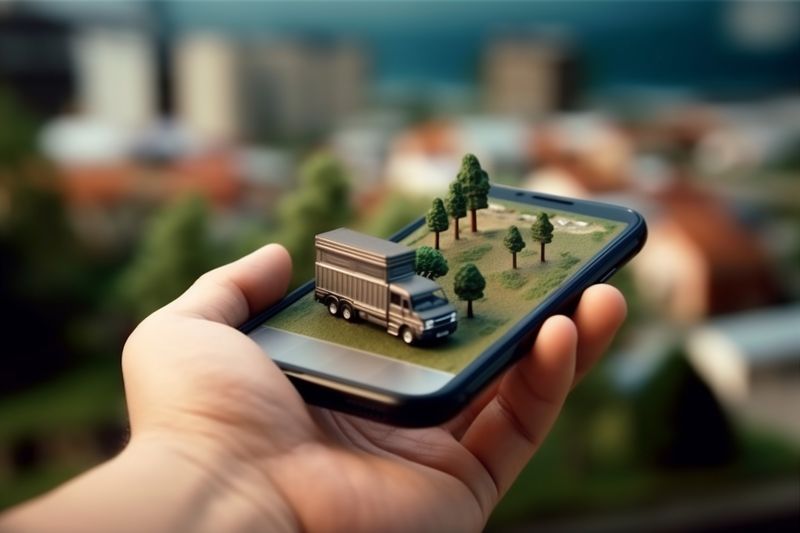 phone navigation position travel point gps mobile map location direction. Generative AI.