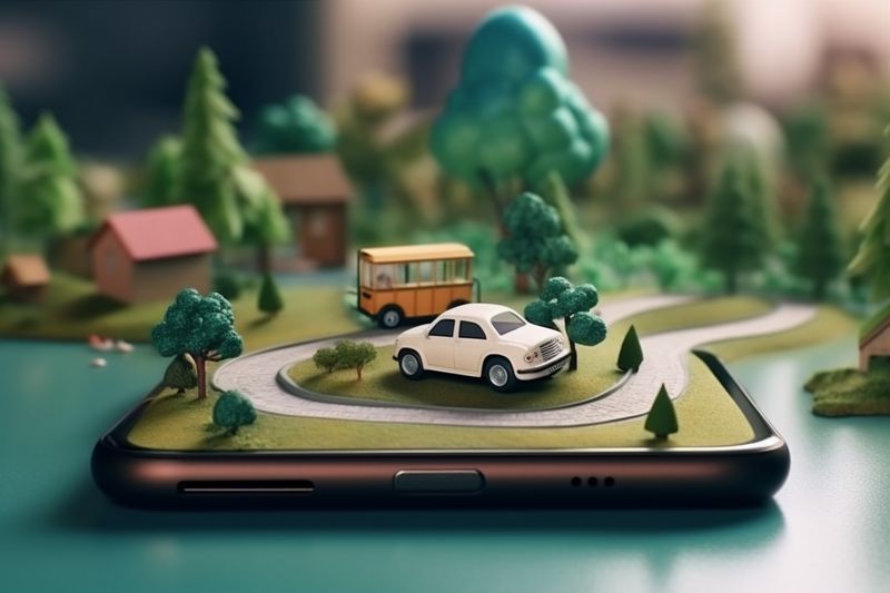 map location phone navigation travel position point direction mobile gps. Generative AI.