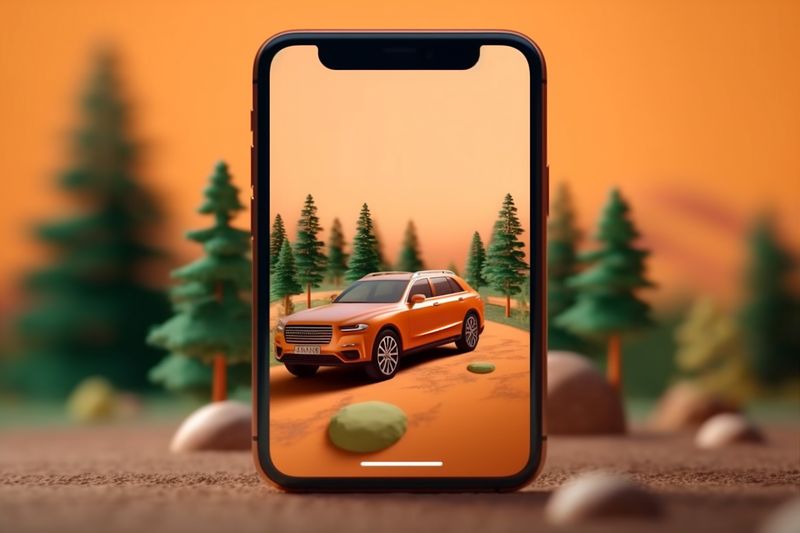 gps phone location map mobile travel position direction point navigation. Generative AI.