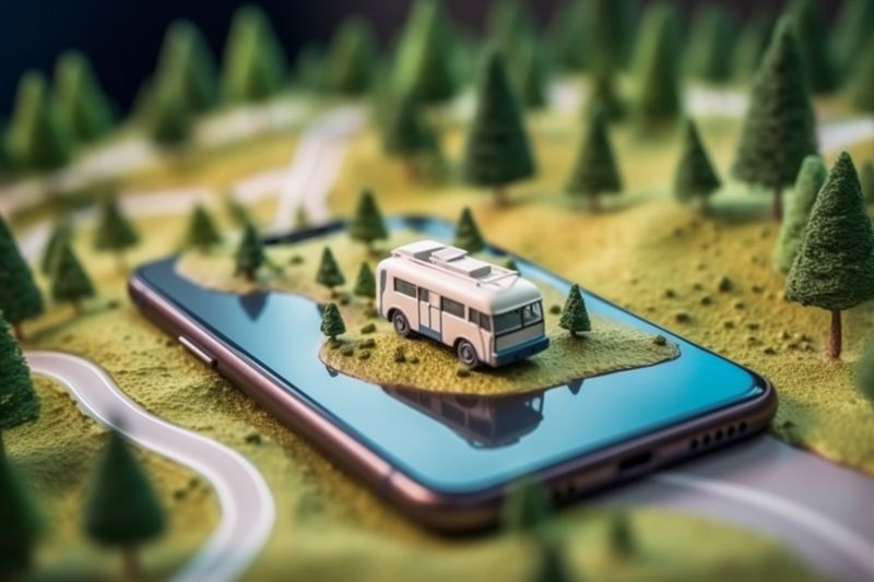 mobile position navigation location map travel point direction phone gps. Generative AI.