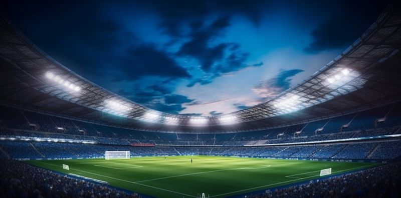 goal soccer sport light stadium world game green arena football. Generative AI.