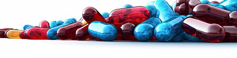 tablet vitamin pharmacy medicine drug remedy medical capsule background health pill. Generative AI.