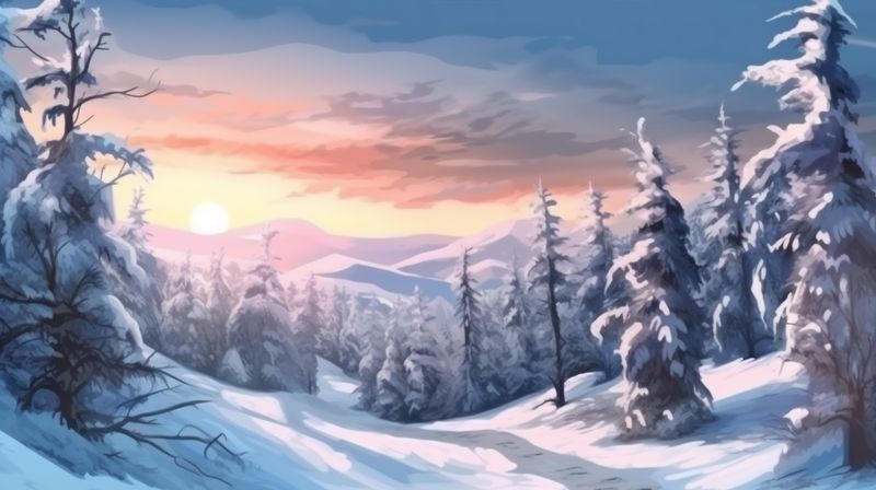 snow new tree fir christmas beautiful winter holiday year background sky white. Generative AI.