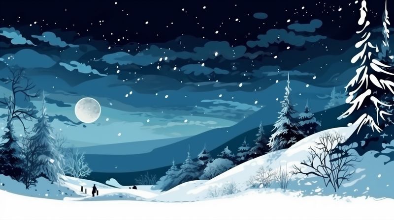 sky holiday christmas tree year background white fir winter snow year new. Generative AI.