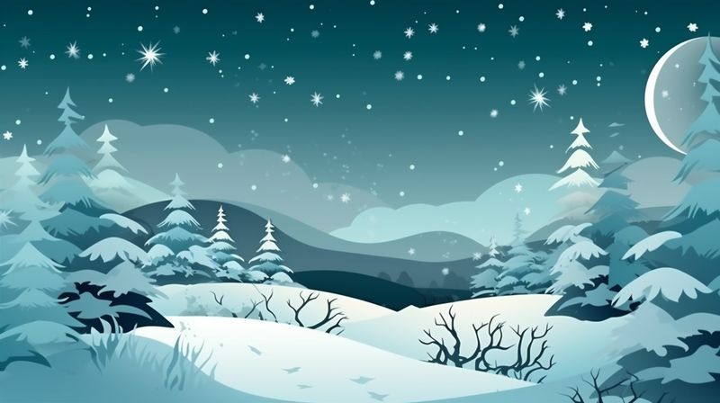 holiday white christmas new december year background snow fir winter sky tree. Generative AI.