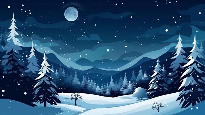 holiday background winter sky tree fir white christmas snow travel year new. Generative AI.