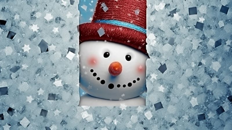 snowman background christmas snow year new celebration white winter snowfall season icy. Generative AI.