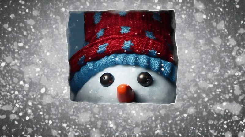 snowman snowfall background scenic white winter season year celebration christmas snow new. Generative AI.