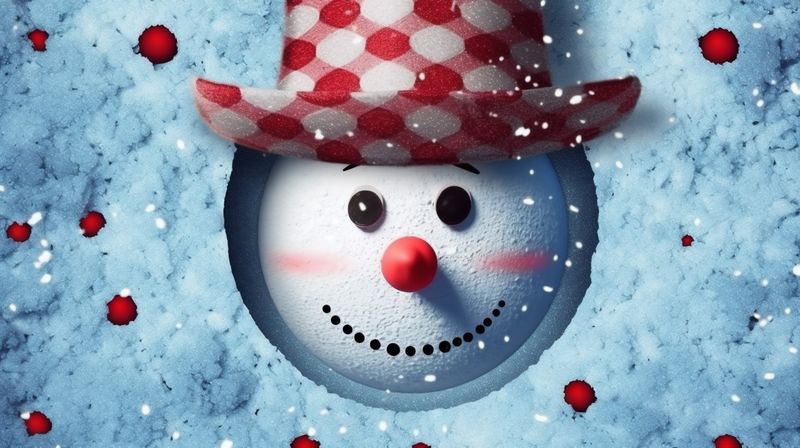 christmas winter celebration snow background white snowfall season light new year snowman. Generative AI.