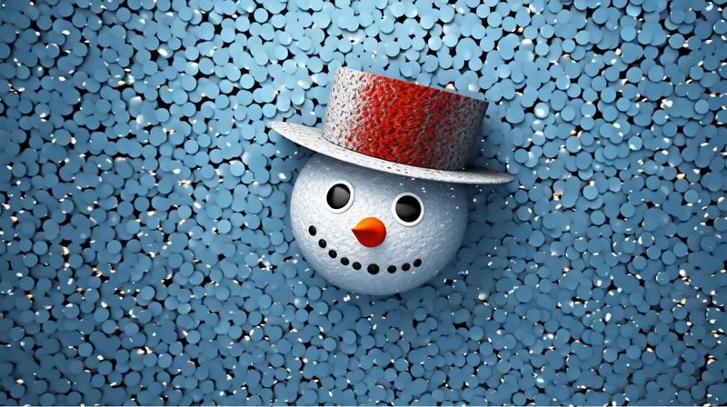 snowfall background winter year celebration christmas white season snowman snow new snowball. Generative AI.