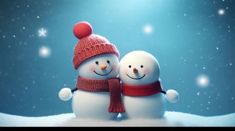 snow celebration christmas nature new snowman white winter snowfall season background year. Generative AI.