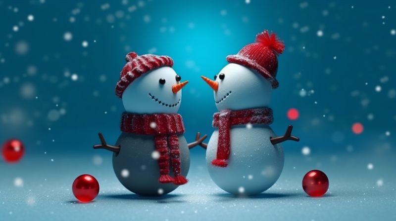 winter celebration snow season landscape year background christmas white snowfall new snowman. Generative AI.