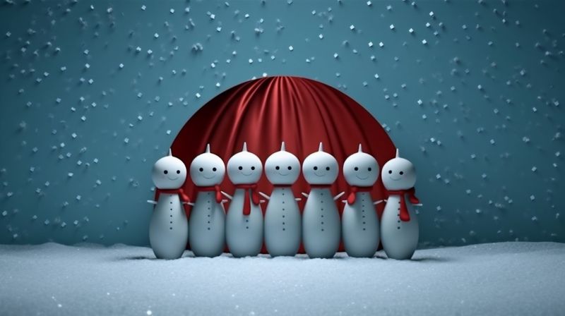 winter white new snowman celebration background snow snowdrift season snowfall year christmas. Generative AI.