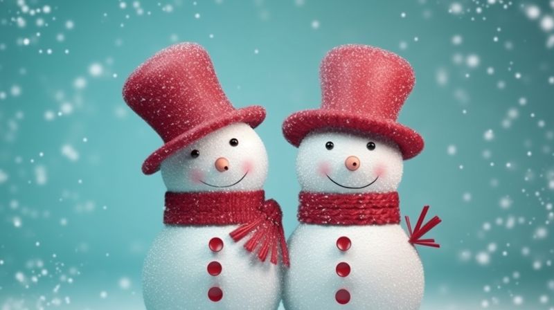 christmas winter year season white new background celebration snow snowfall poster snowman. Generative AI.