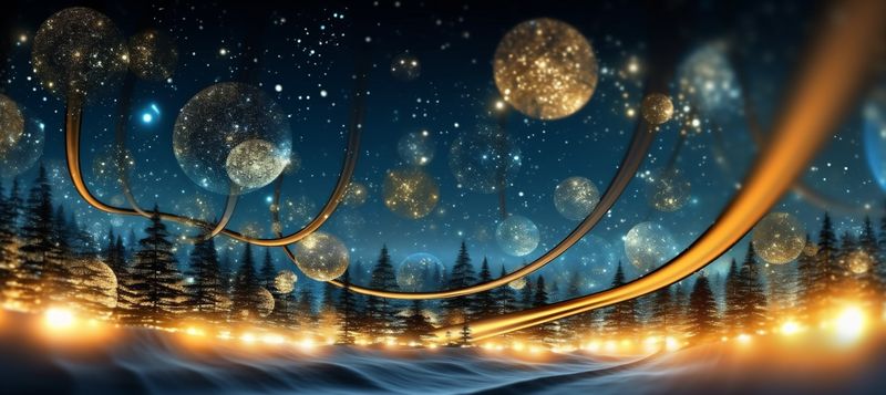 poster spruce ball christmas blue decoration background tree holiday toy gold. Generative AI.