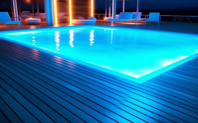 summer night water pool vacation light resort holiday luxury large. Generative AI.