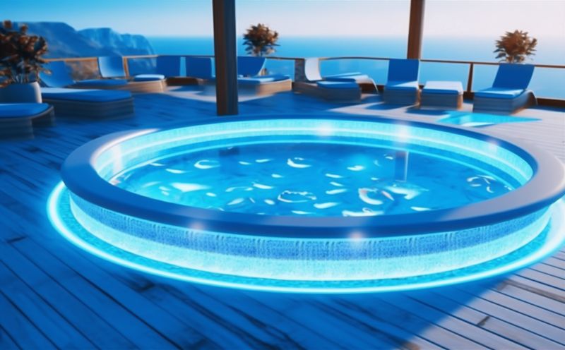 pool light luxury water large vacation night summer holiday resort. Generative AI.