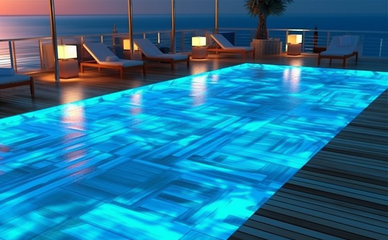 resort summer water vacation night pool light holiday luxury large. Generative AI.