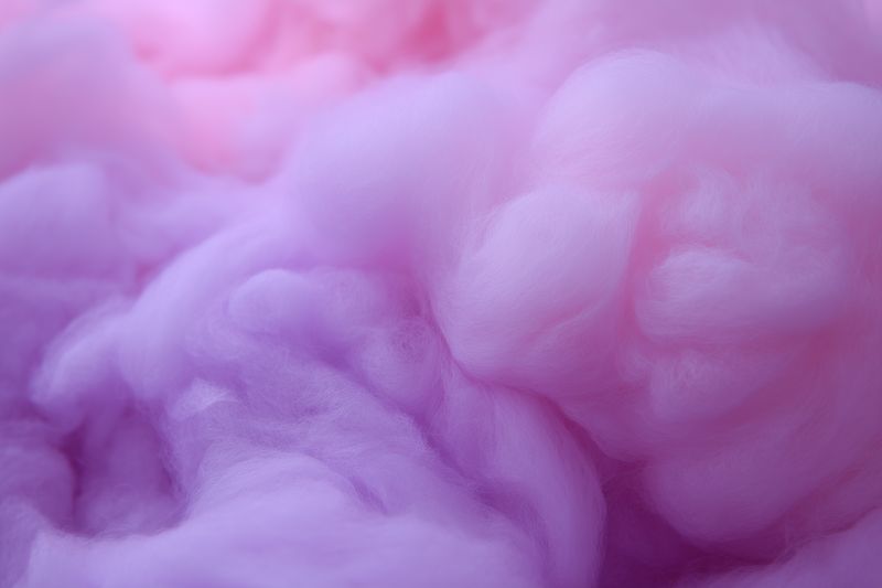 Soft pink cotton-like fluff fills the frame in a dreamy pastel texture, creating an abstract cloudlike background ideal for design, packaging and sweet themed compositions.